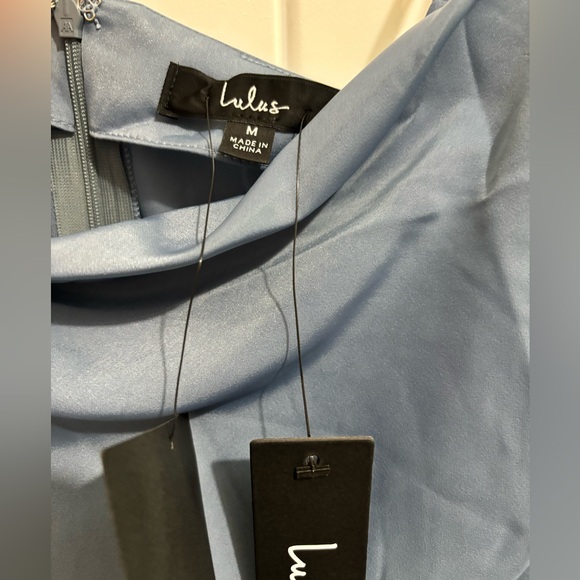 NWT Lulus Satin Midi Dress - Picture 3 of 4